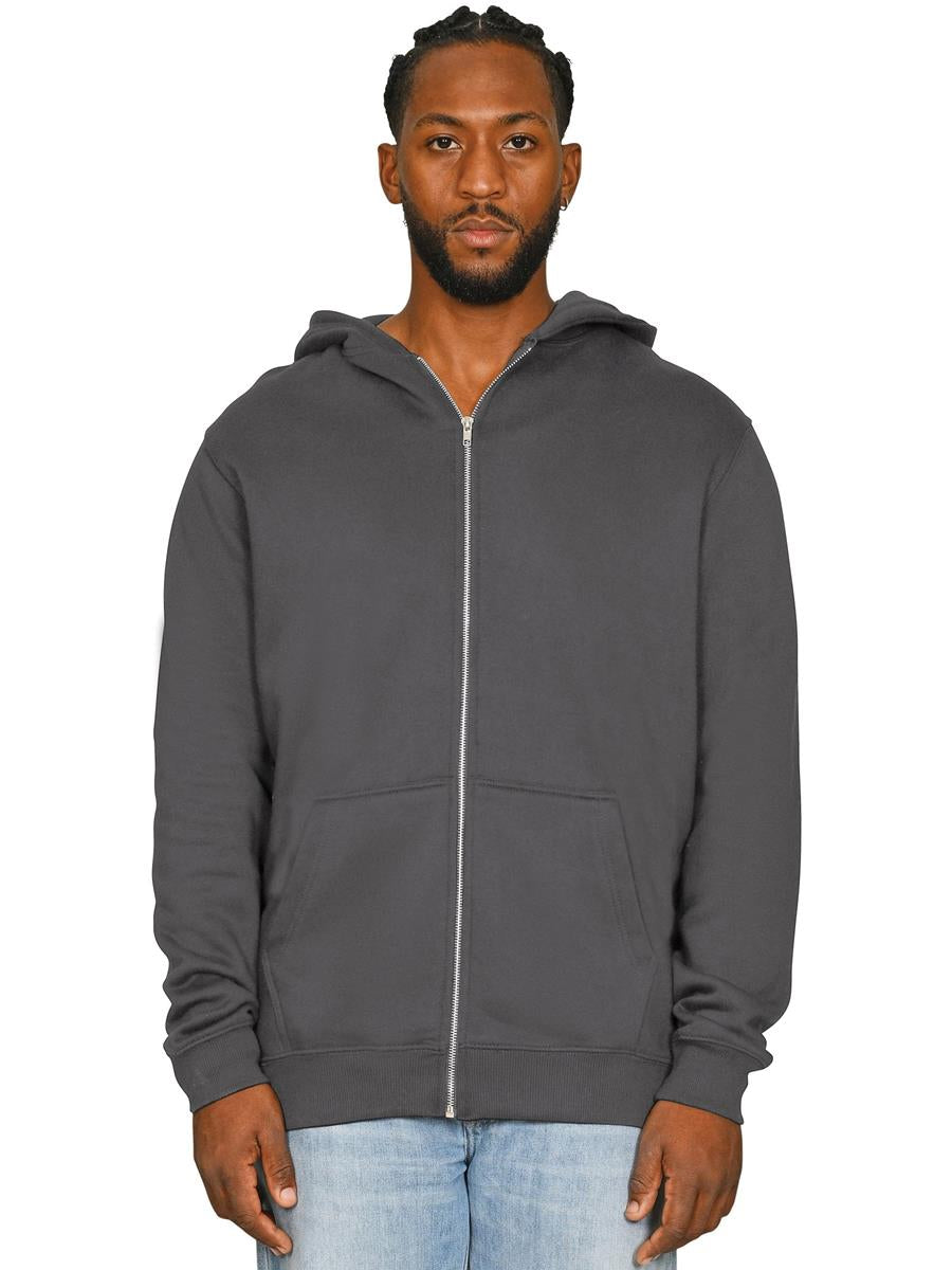 Premium Combed 280 Boxy Oversize Zip Hood Tall — Charcoal