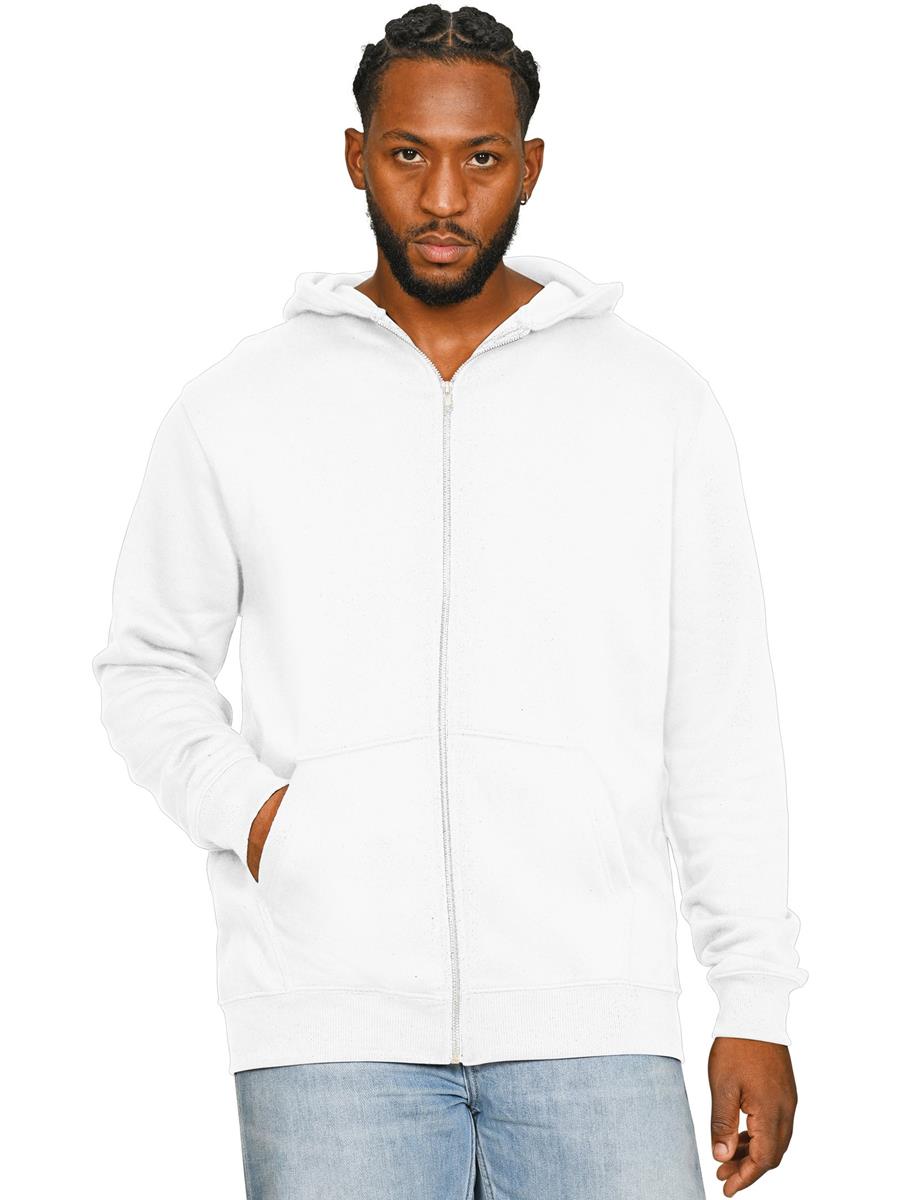 Premium Combed 280 Boxy Oversize Zip Hood Tall — White