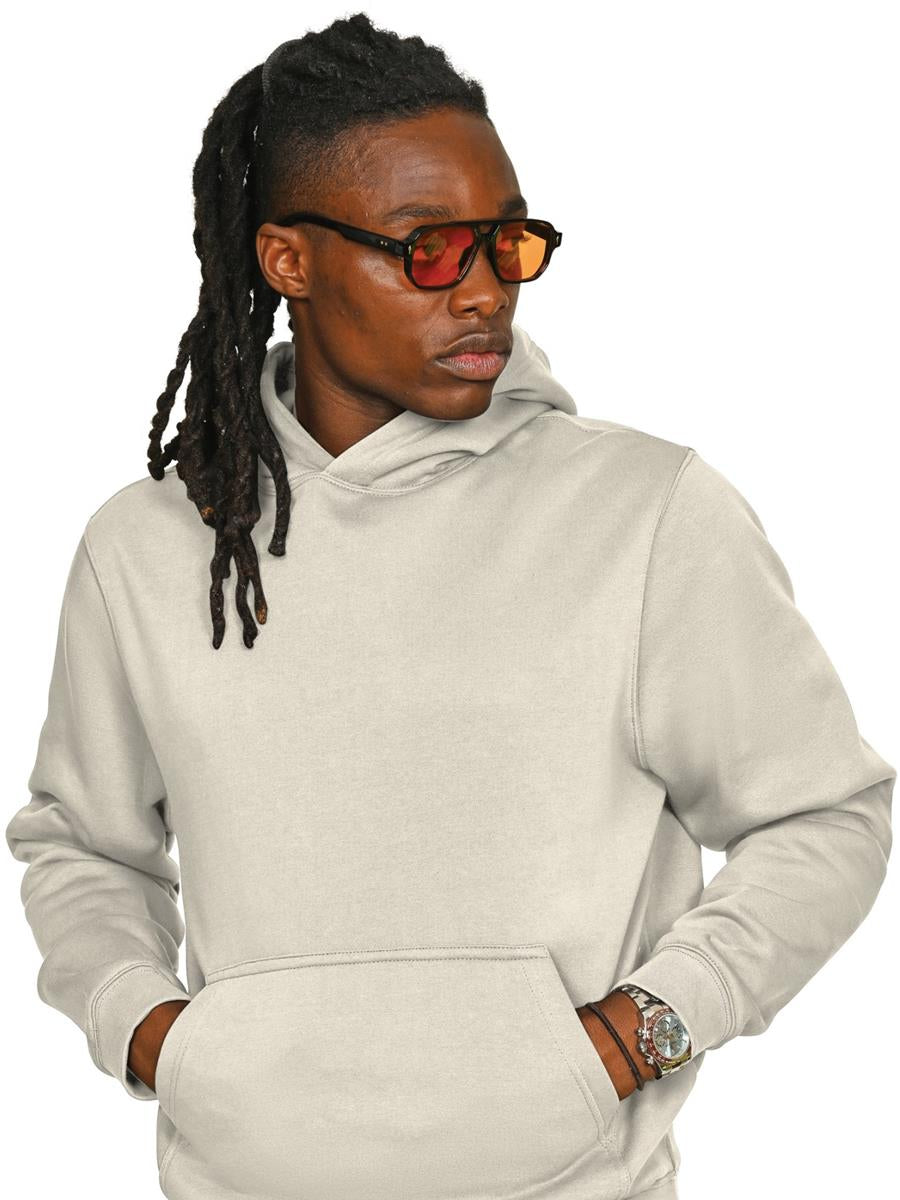 Premium Combed 330 Acid Wash Core Hood — Faded Ecru