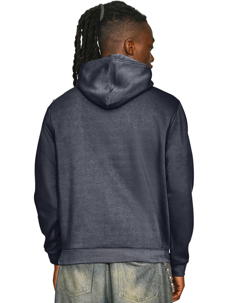 Premium Combed 330 Acid Wash Core Hood — Faded Navy