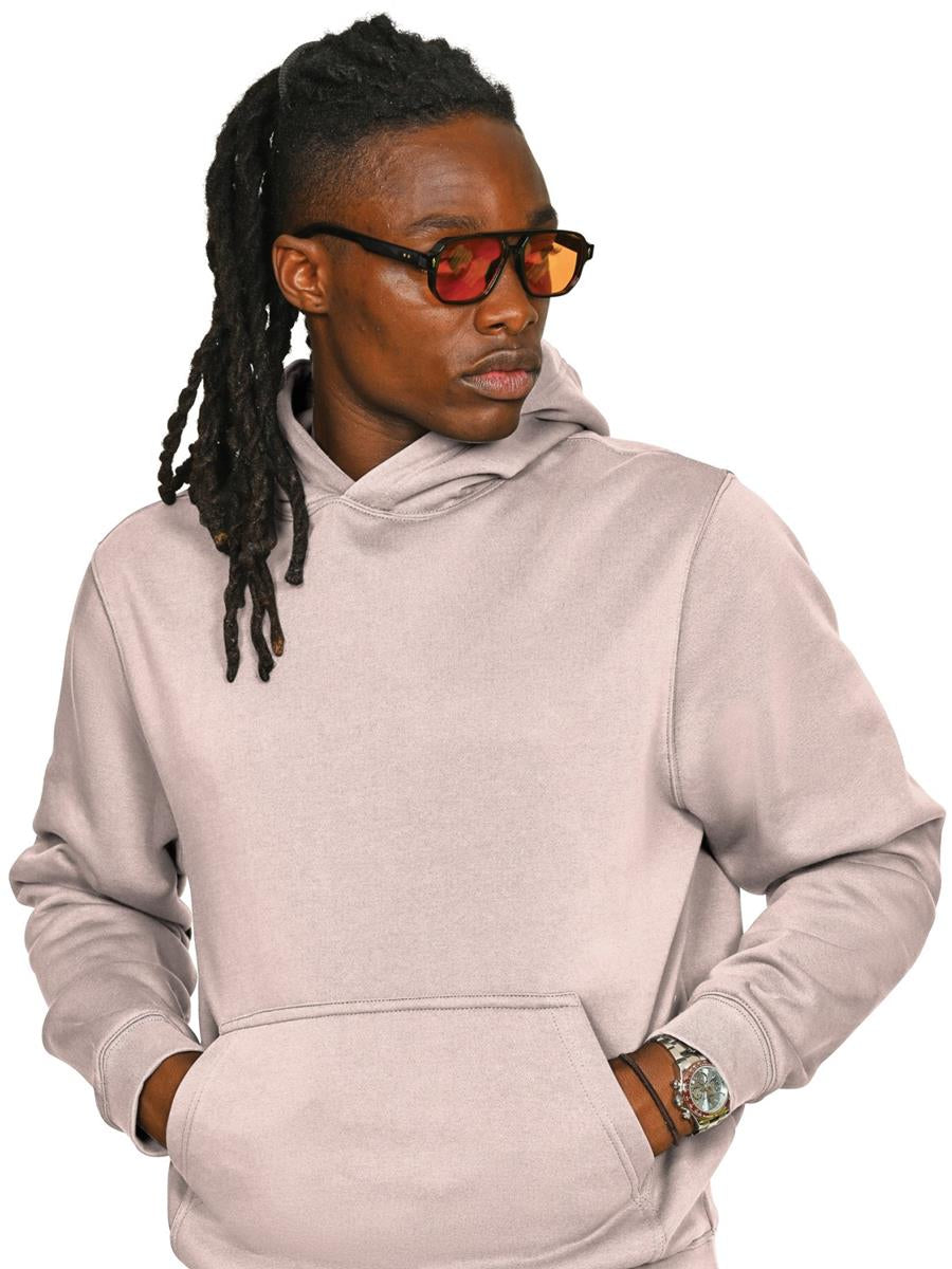 Premium Combed 330 Acid Wash Core Hood — Faded Pink