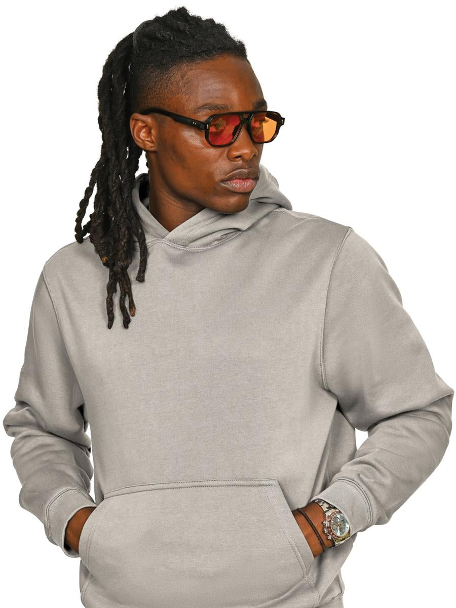 Premium Combed 330 Acid Wash Core Hood — Faded Stone
