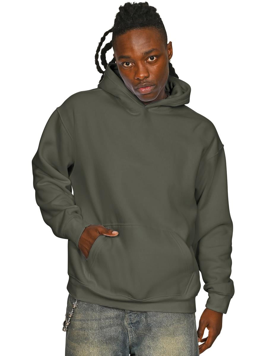 Premium Combed 330 Acid Wash Oversize Hood — Faded Khaki Olive