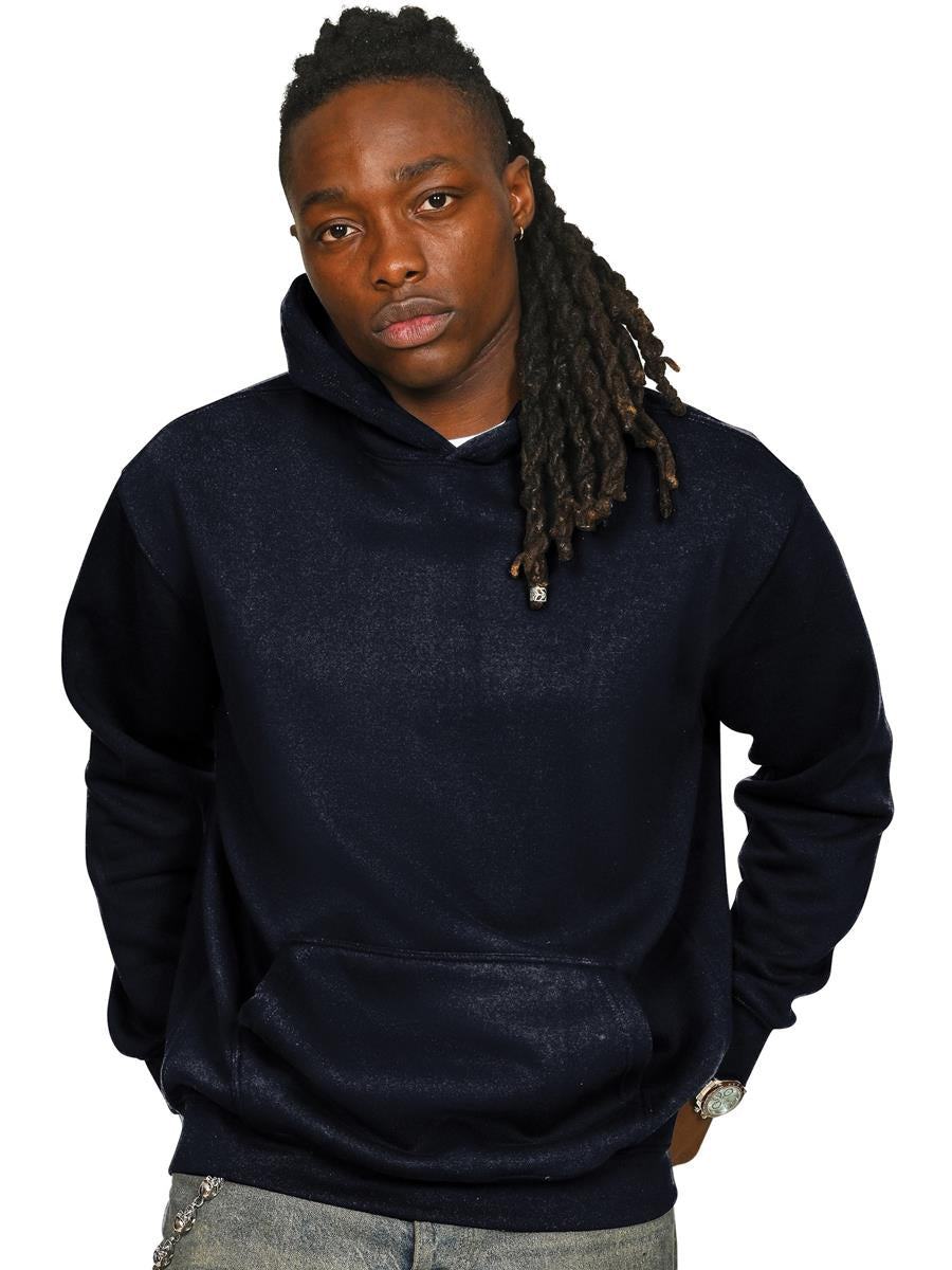Premium Combed 330 Acid Wash Oversize Hood — Faded Navy