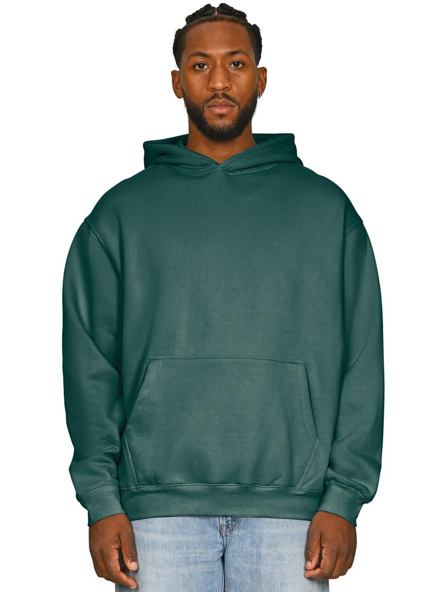 Premium Combed 330 Acid Wash Oversize Hood — Faded Rainforest Green