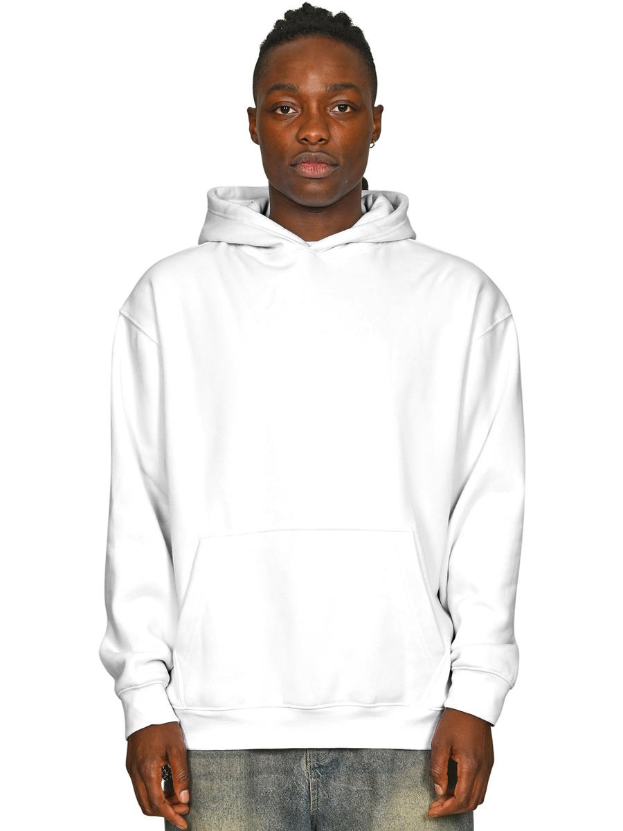 Premium Combed 330 Acid Wash Oversize Hood — Faded White