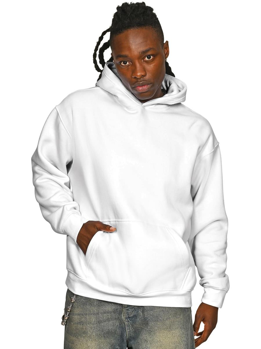 Premium Combed 330 Acid Wash Oversize Hood — Faded White
