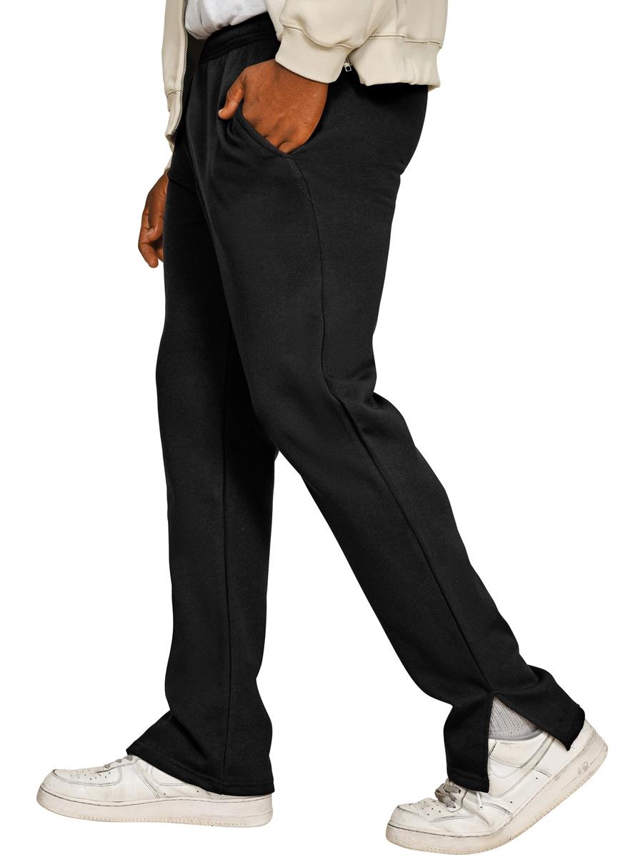 Premium Combed Core 280 Split Hem Jogpant Regular — Black