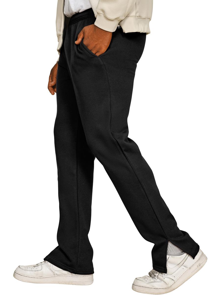 Premium Combed 330 Split Hem Jogpants Tall — Black