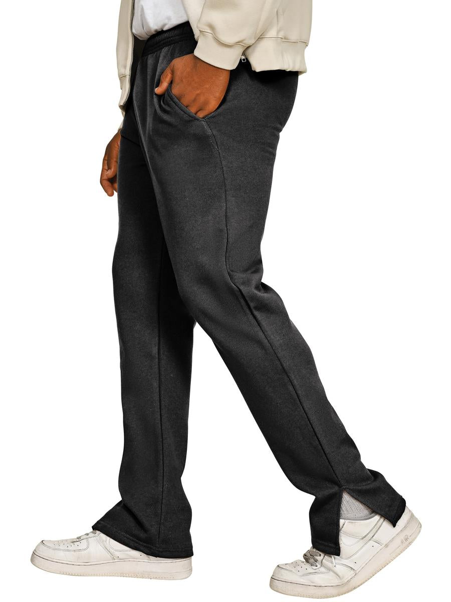 Premium Combed 330 Acid Wash Split Hem Jogpants Regular — Acid Black