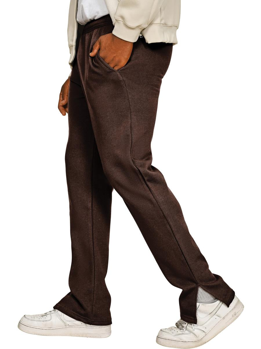 Premium Combed 330 Acid Wash Split Hem Jogpants Regular — Acid Chocolate