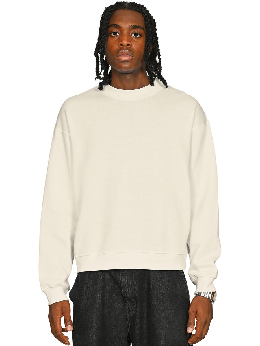 Premium Combed 280 Boxy Oversize Extended Neck Sweat — Ecru