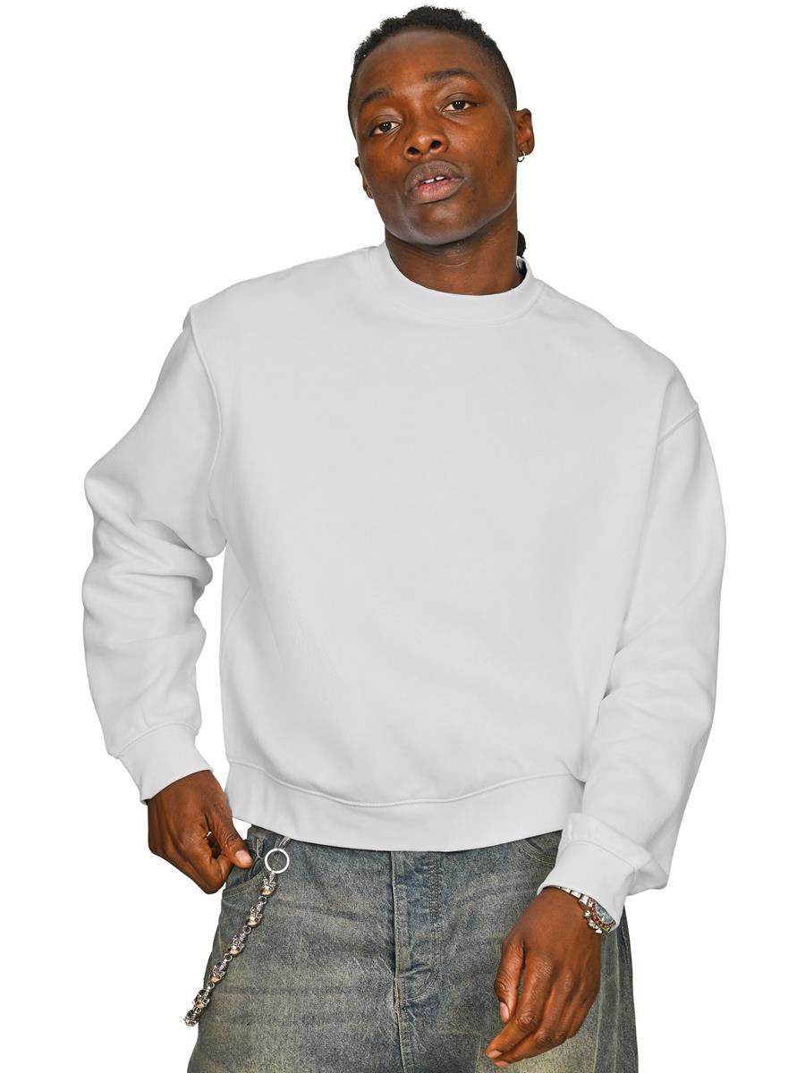 Premium Combed 330 Boxy Oversized Extended Neck Sweat — Lunar Grey