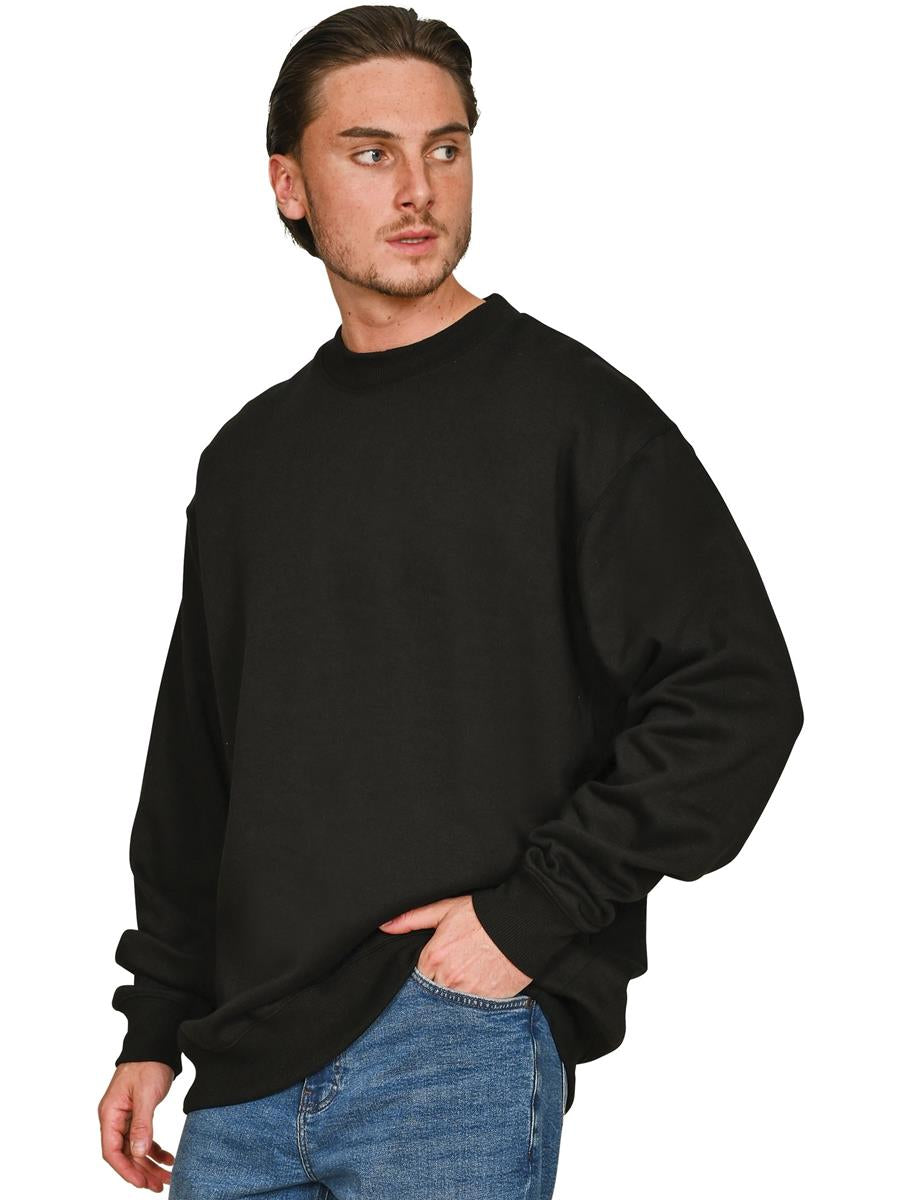 Premium Combed 330 Oversize Extended Neck Sweat Tall — Black