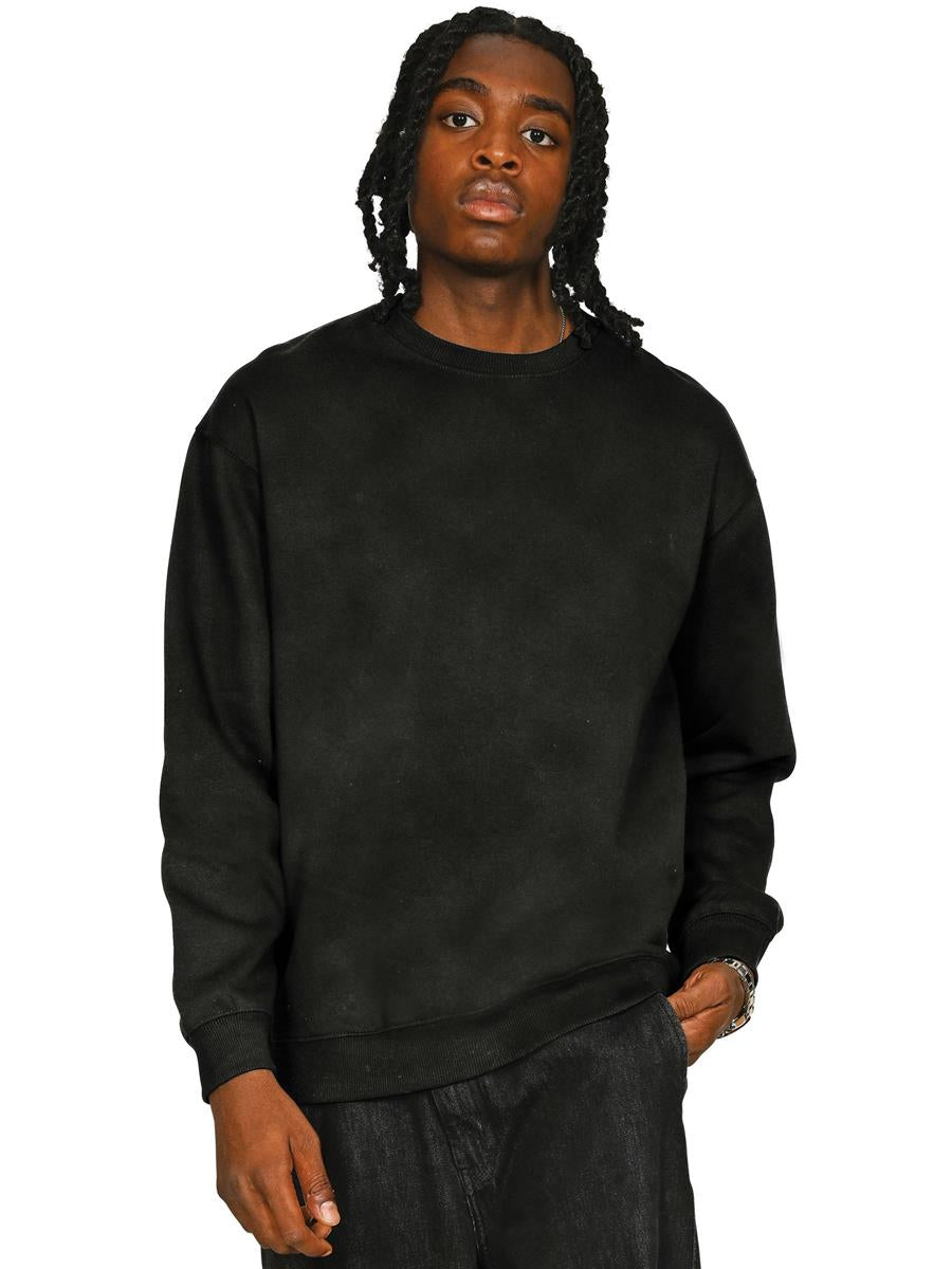 Premium Combed 330 Acid Wash Oversized Sweat — Acid Black