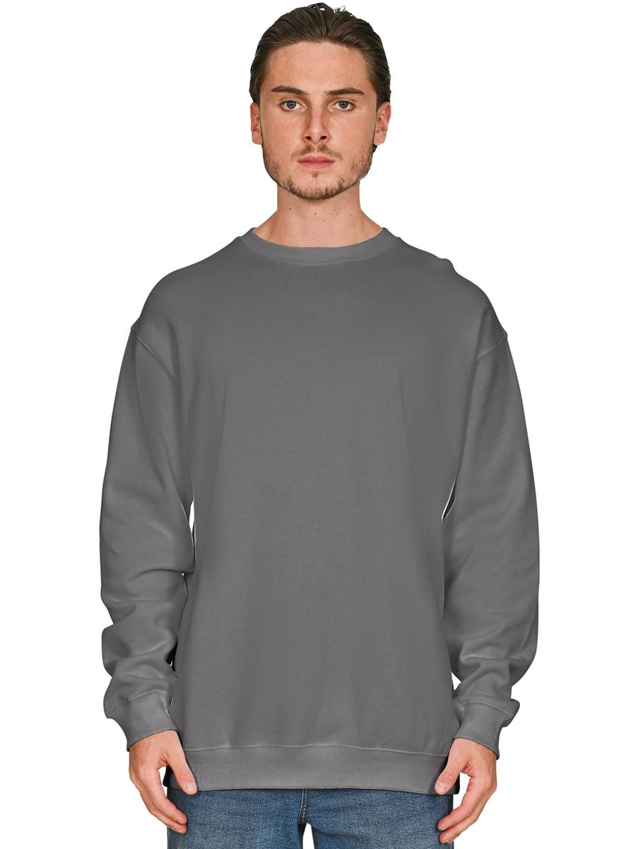 Premium Combed 330 Acid Wash Oversized Sweat — Faded Charcoal