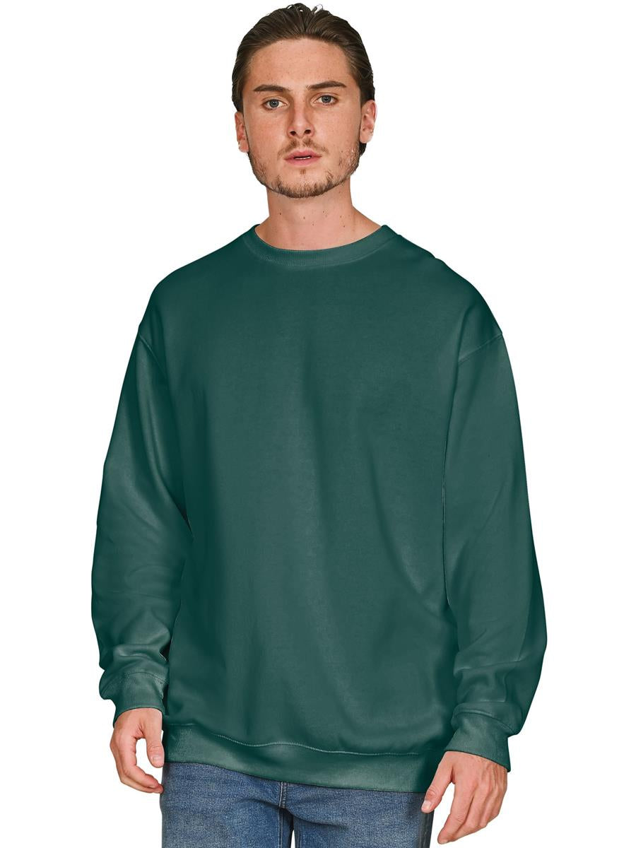 Premium Combed 330 Acid Wash Oversized Sweat — Faded Rainforest Green