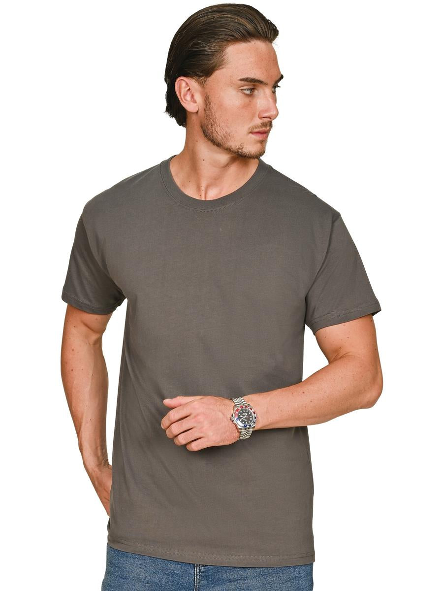 Core Organic Combed 180 Regular Fit Tee — Charcoal