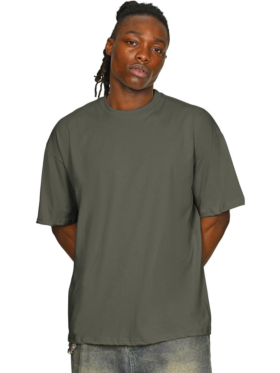 Ringspun Combed 180 Oversize T — Khaki Olive