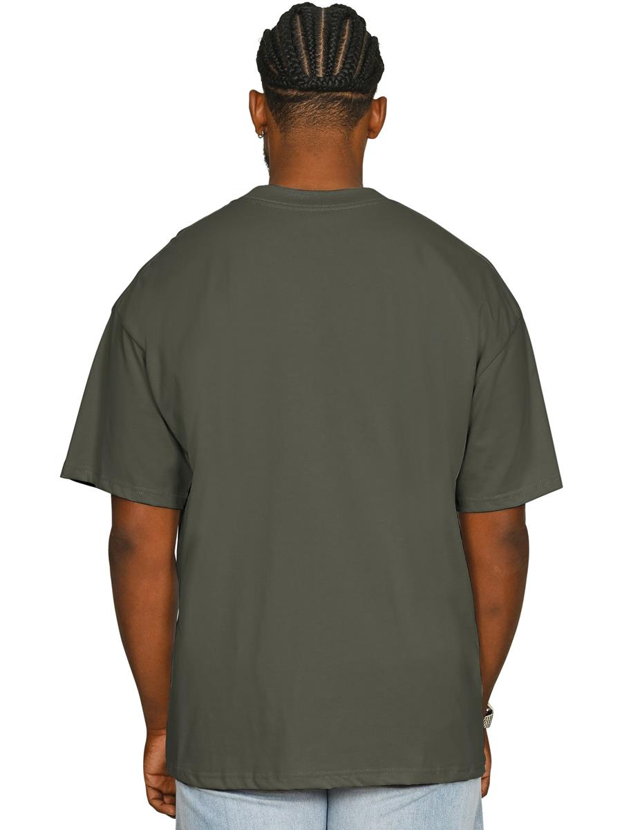 Ringspun Combed 220 Oversize Extended Neck T — Khaki Olive