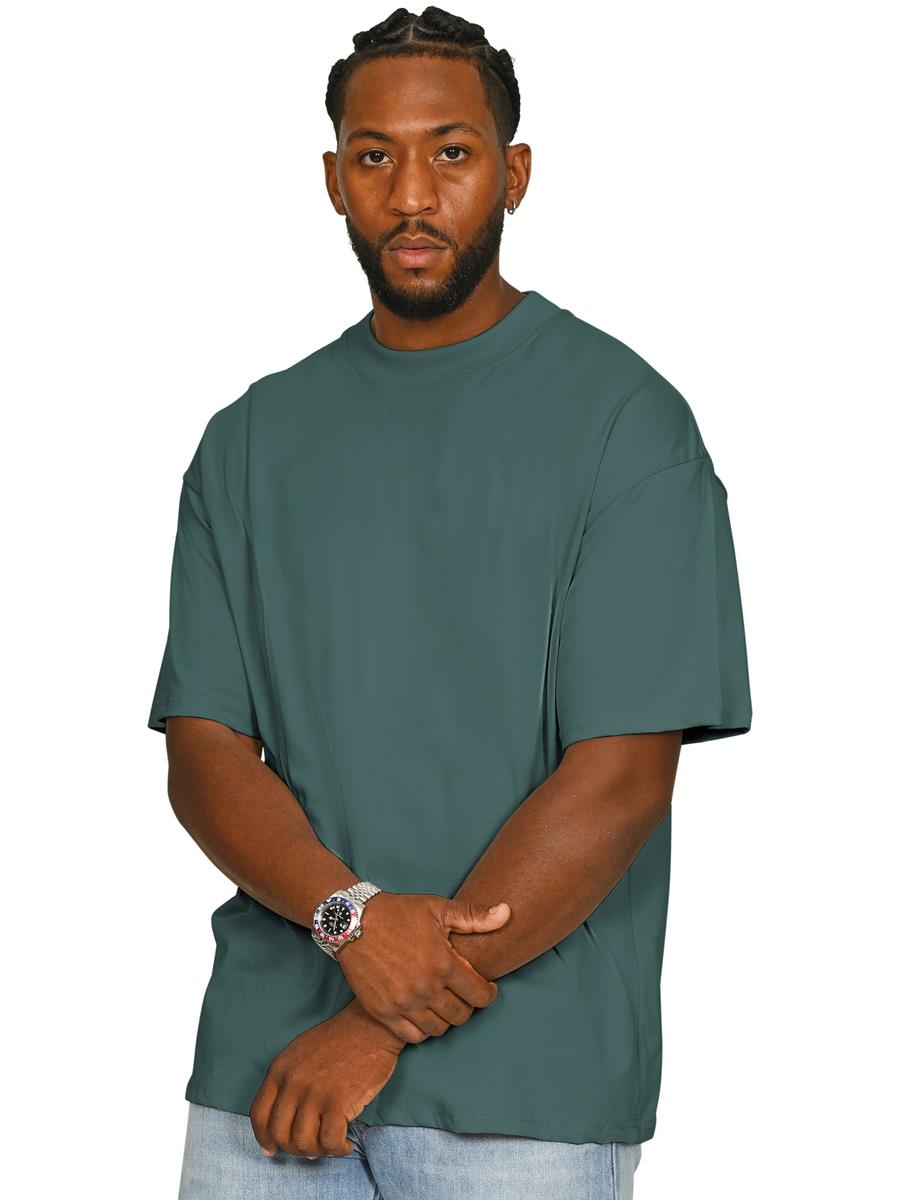 Ringspun Combed 220 Oversize Extended Neck T — Pine Green