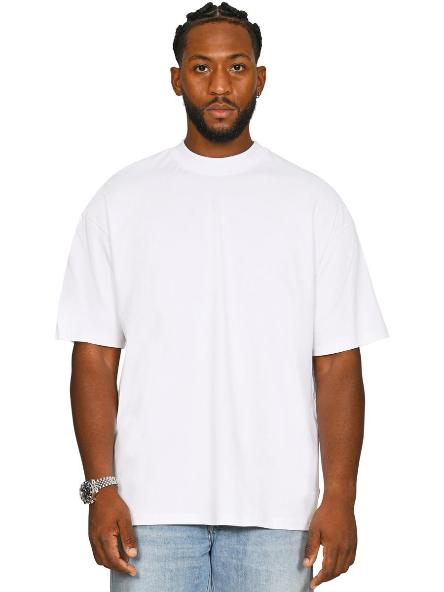 Ringspun Combed 240 Oversize Extended Neck Interlock Tall T — White