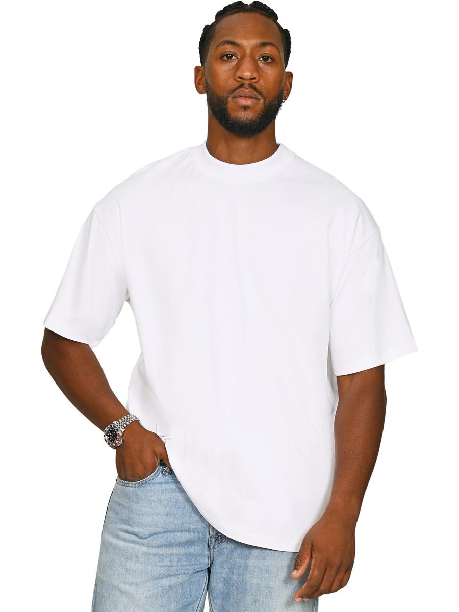 Ringspun Combed 240 Oversize Extended Neck Interlock Tall T — White