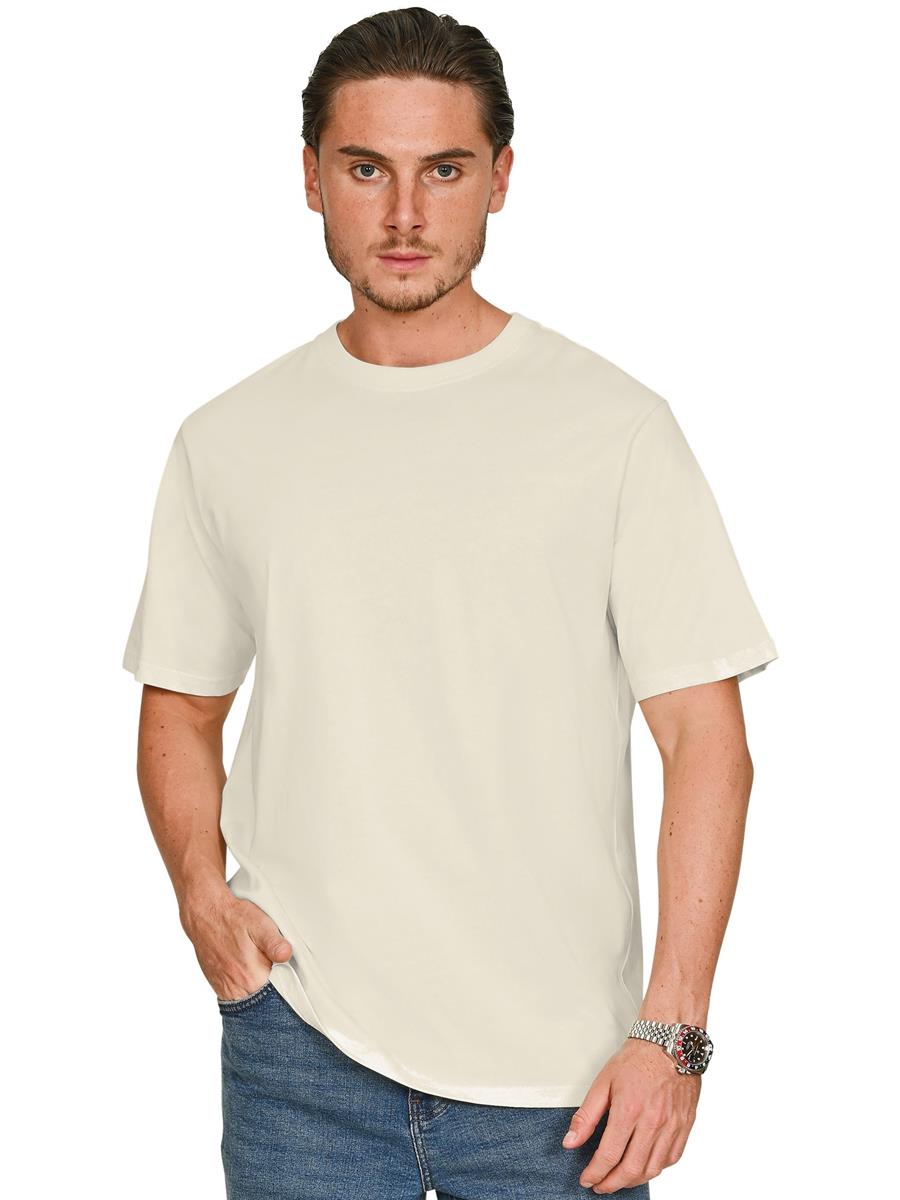 Ringspun Combed 180 Acid Wash Core T — Faded Ecru