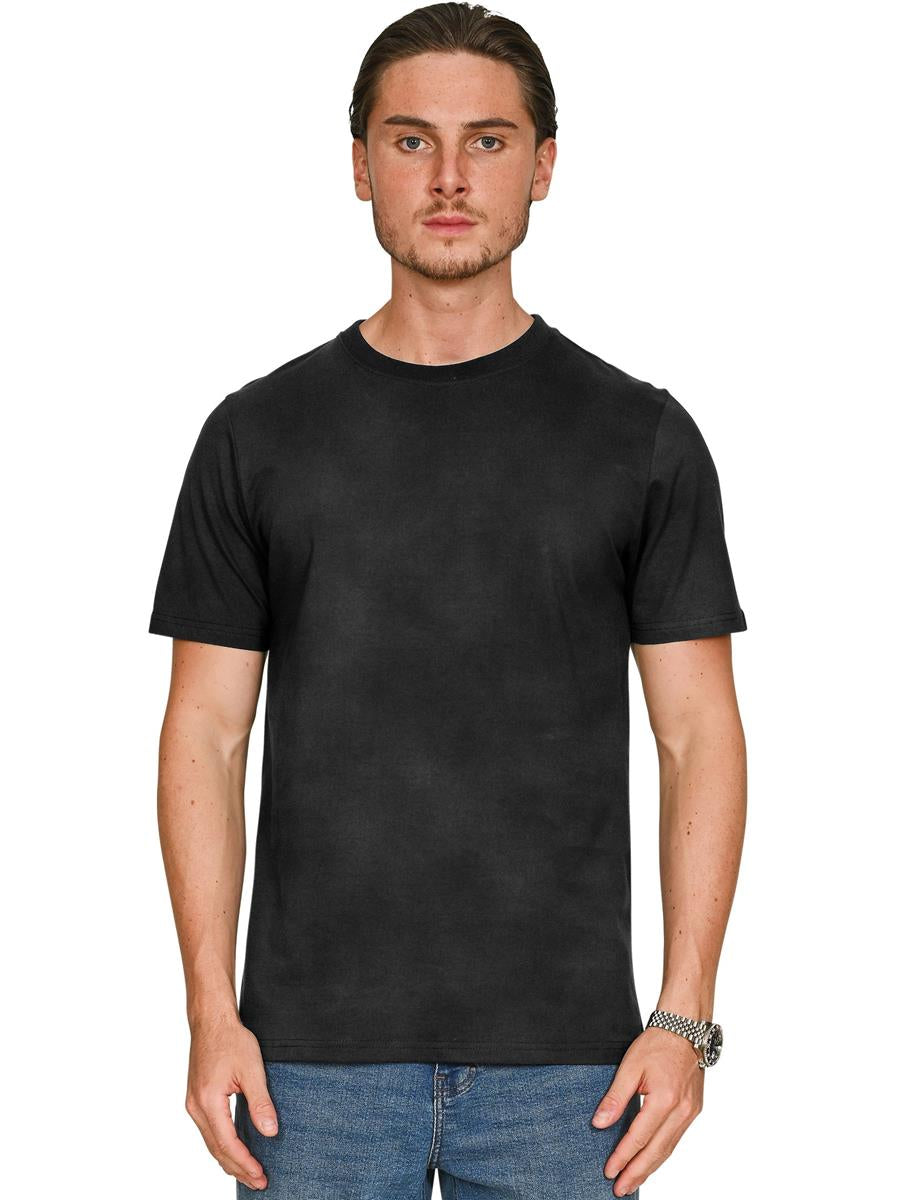 Ringspun Combed 180 Acid Wash Slim T — Acid Black
