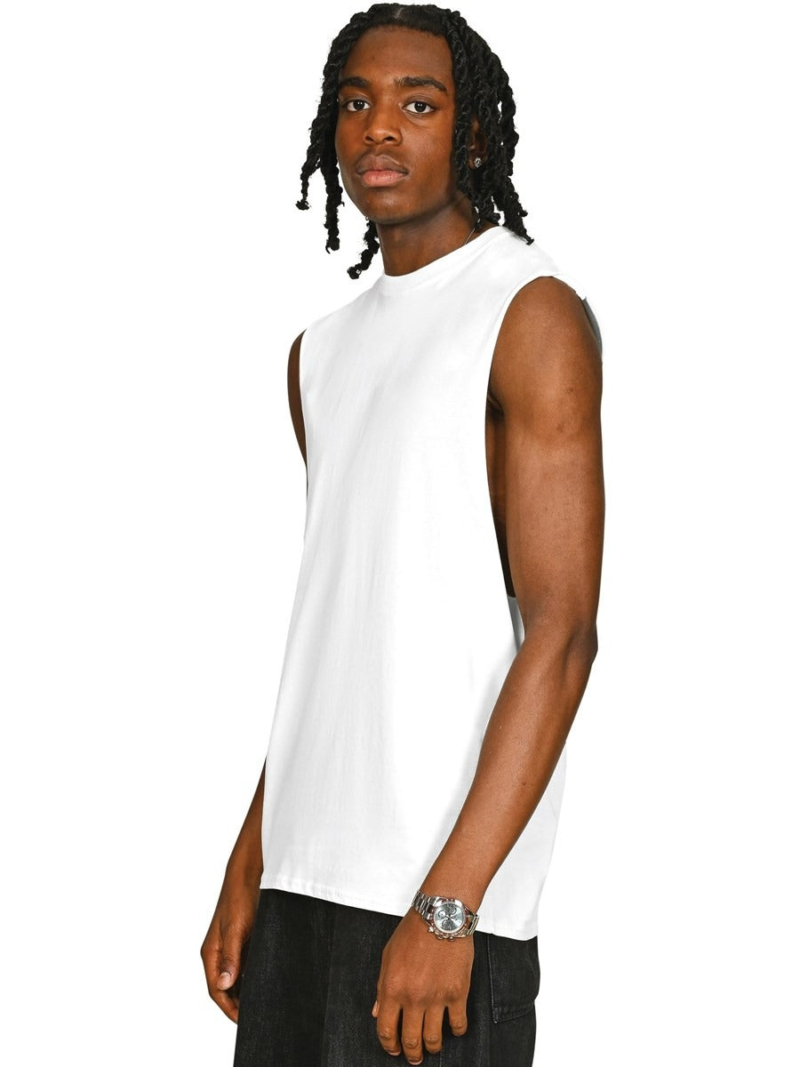 Core Ringspun 150 Regular Fit Raw Edge Droparm Tank Tall Adult