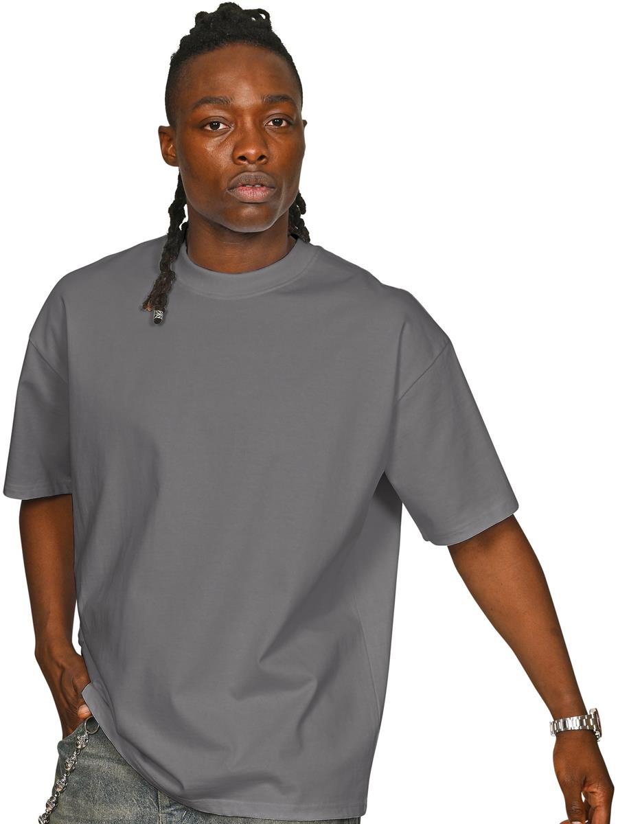 Supreme Organic Combed 350 Oversize Extended Neck T — Charcoal