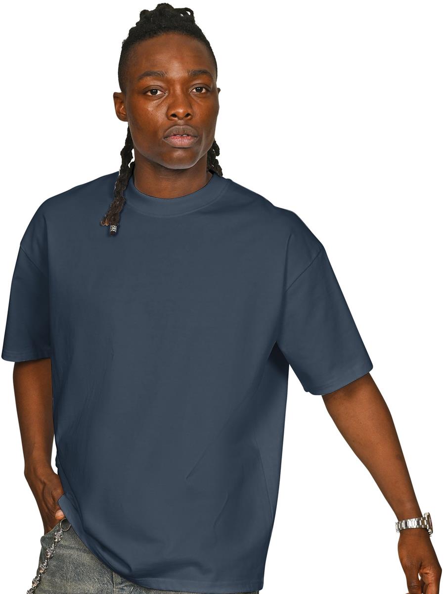 Supreme Organic Combed 350 Oversize Extended Neck T — Petrol Blue