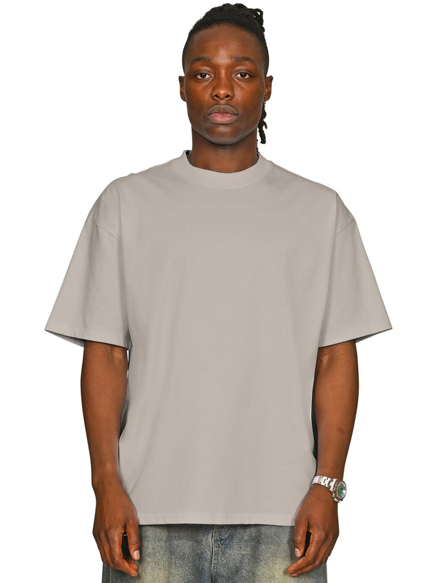 Supreme Organic Combed 350 Oversize Extended Neck T — Stone