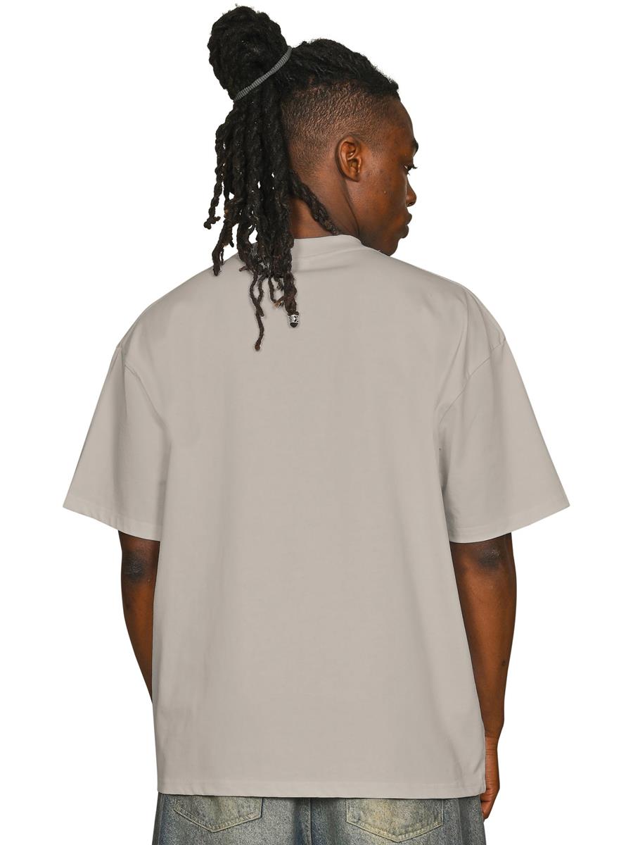 Supreme Organic Combed 350 Oversize Extended Neck T — Stone