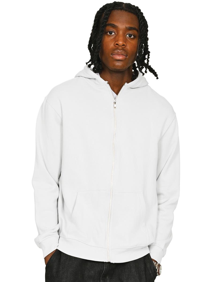 Premium Combed Core 280 Zip Hood — White