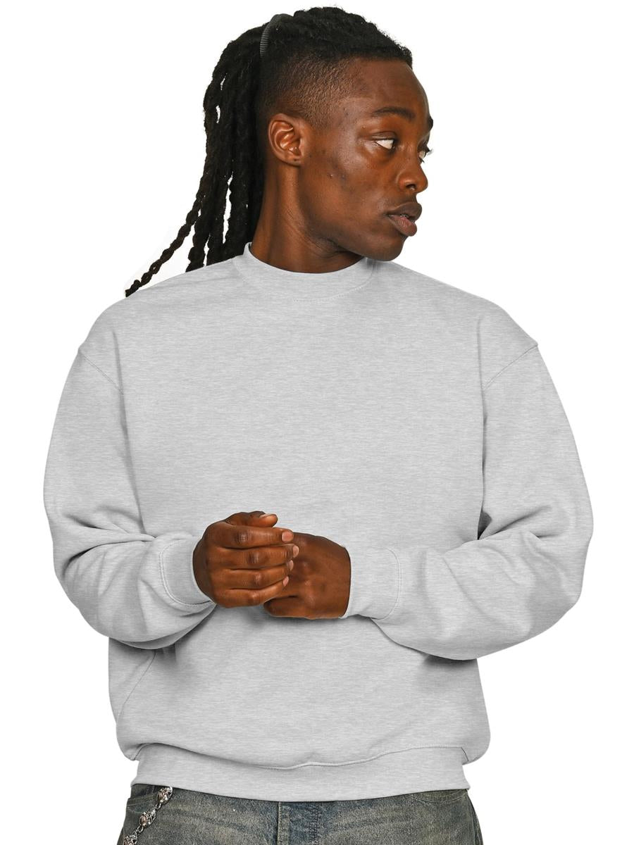 Premium Combed 330 Oversized Extended Neck Sweat — Ash Grey