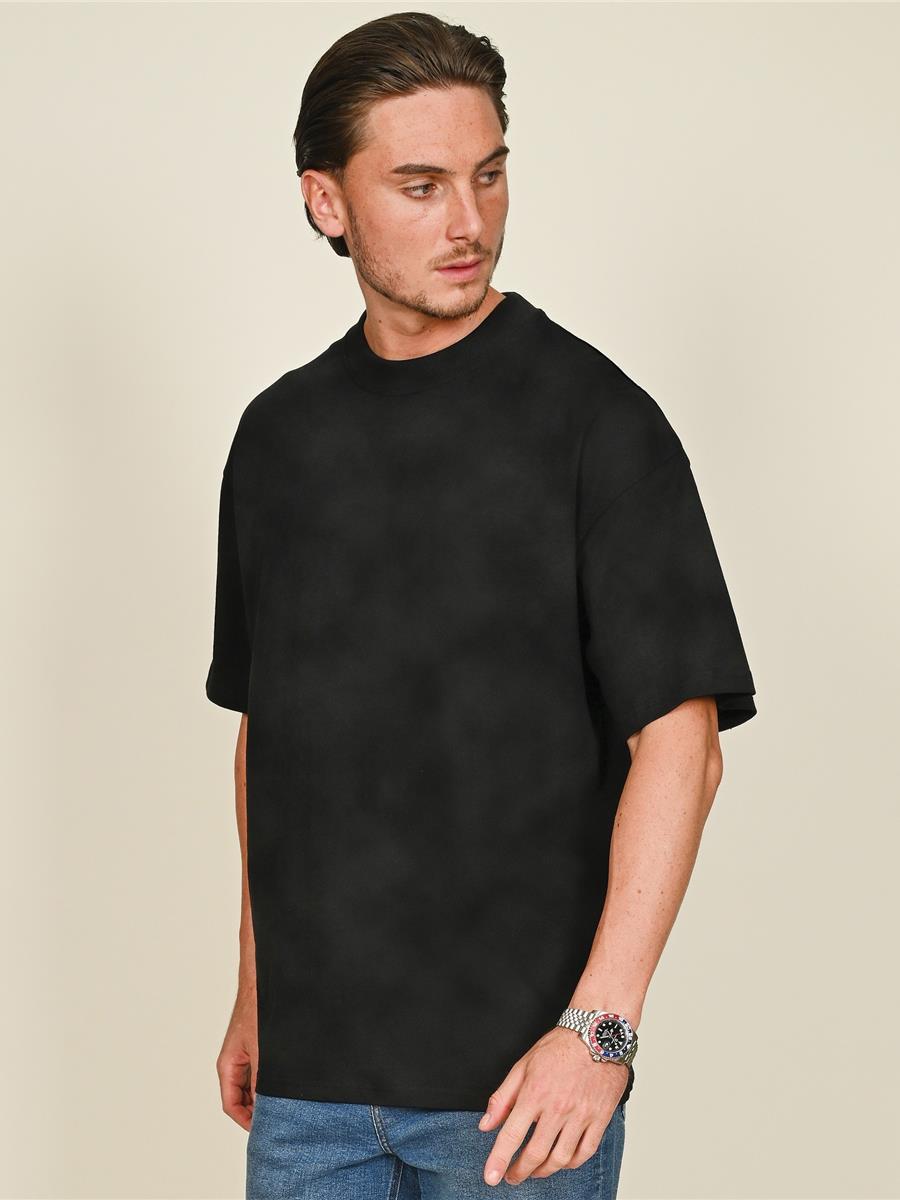 Ringspun Combed 220 Acid Wash Oversize Extended Neck T