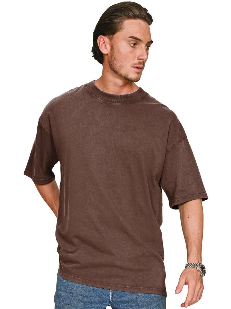 Ringspun Combed 180 Acid Wash Oversize T — Acid Chocolate