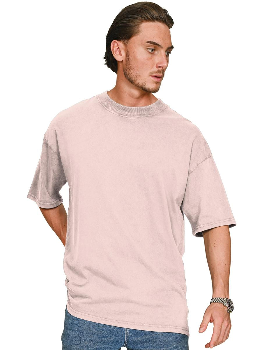 Ringspun Combed 180 Acid Wash Oversize T — Faded Pink