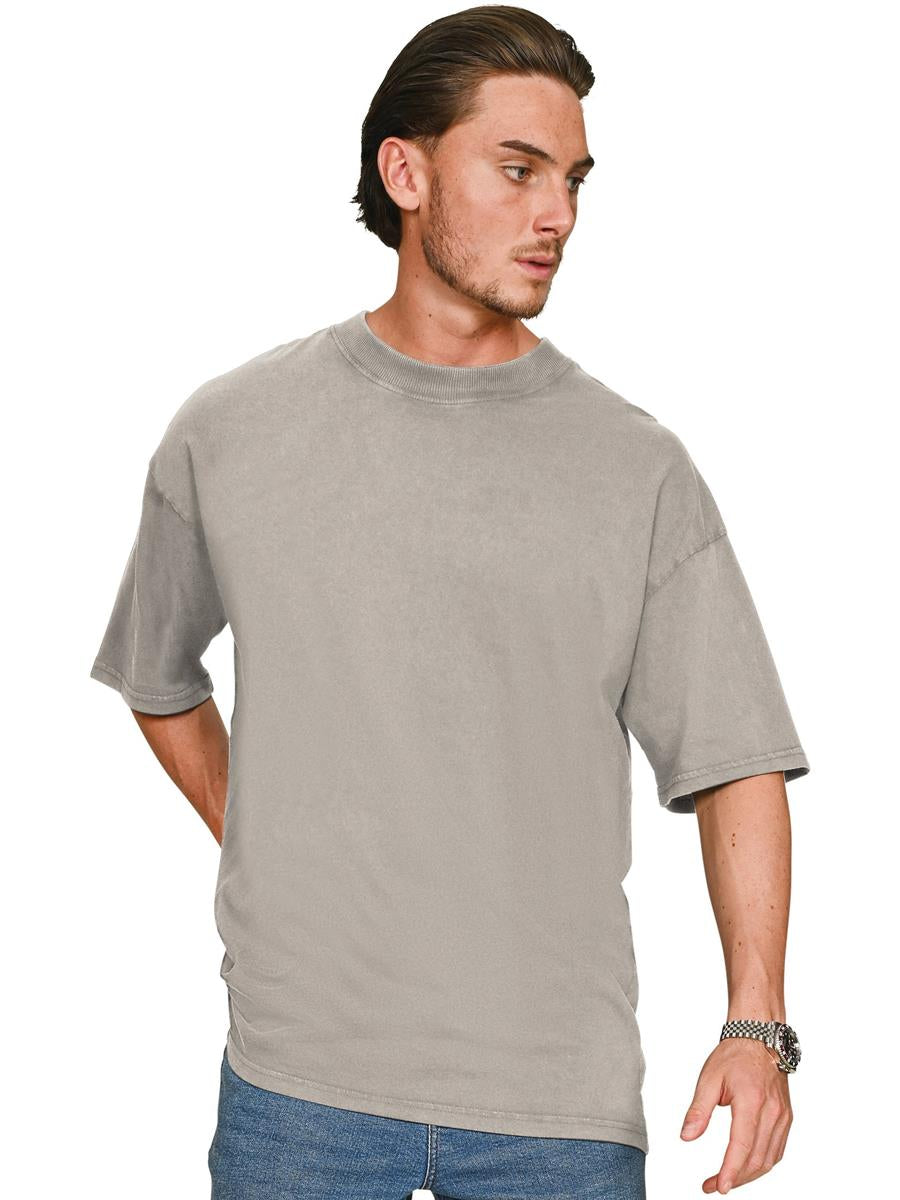 Ringspun Combed 180 Acid Wash Oversize T — Faded Stone