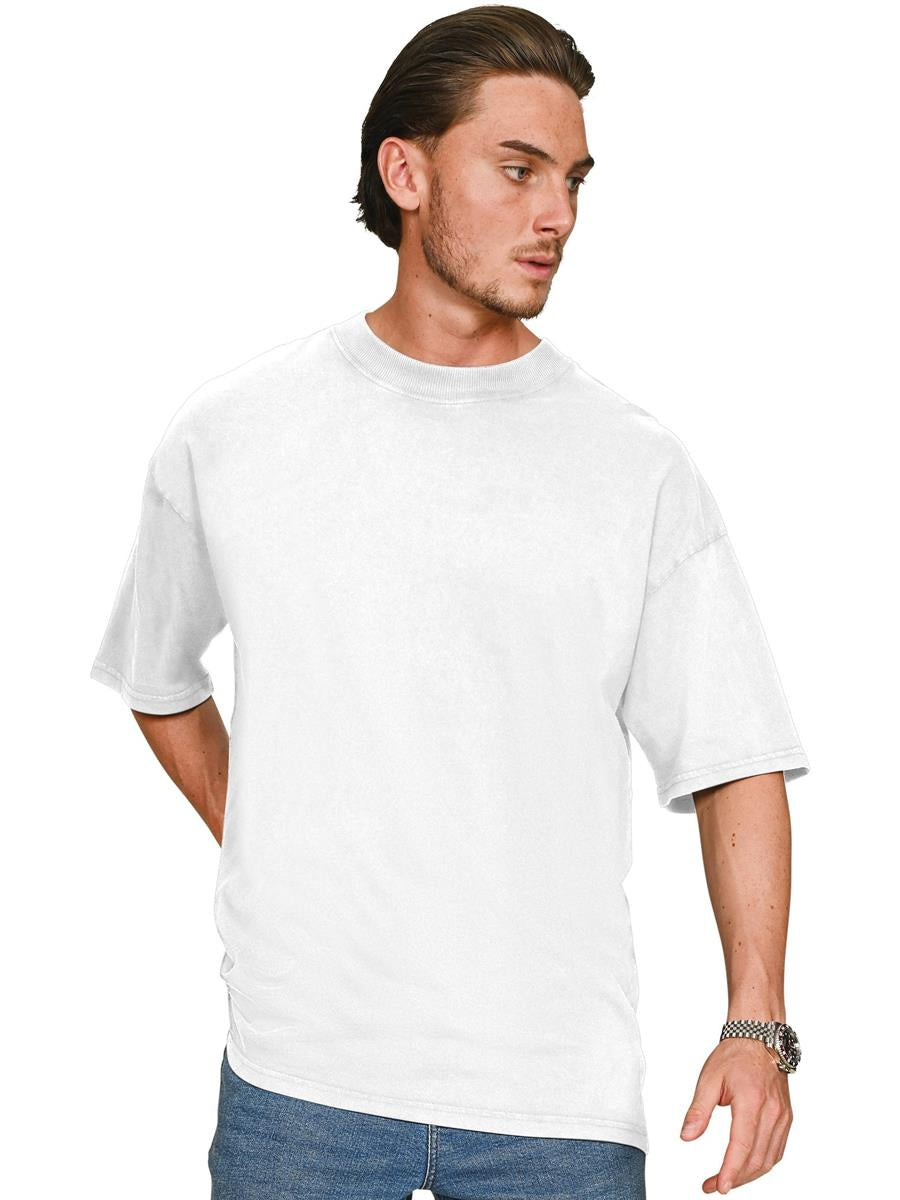 Ringspun Combed 180 Acid Wash Oversize T — Faded White