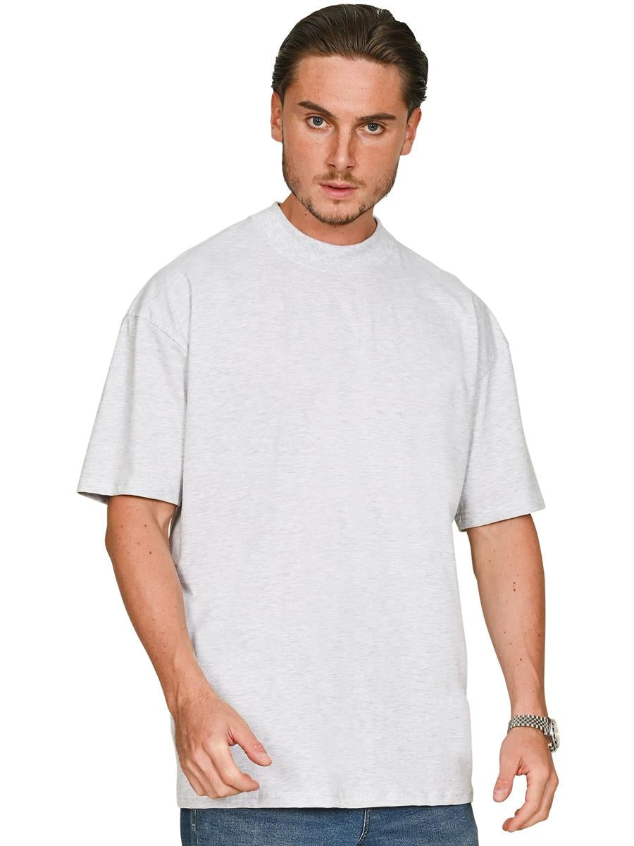 Ringspun Combed 180 Oversize Extended Neck T — Ash Grey
