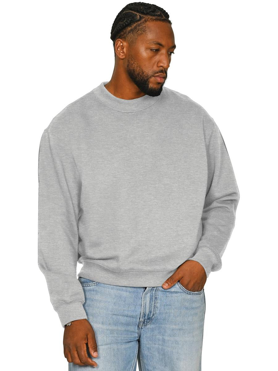 Premium Combed 330 Boxy Oversized Extended Neck Sweat Tall — Ash Grey