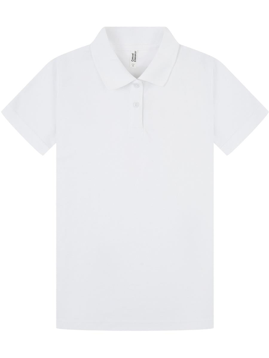 Pique Polo 190gm Ladies — White