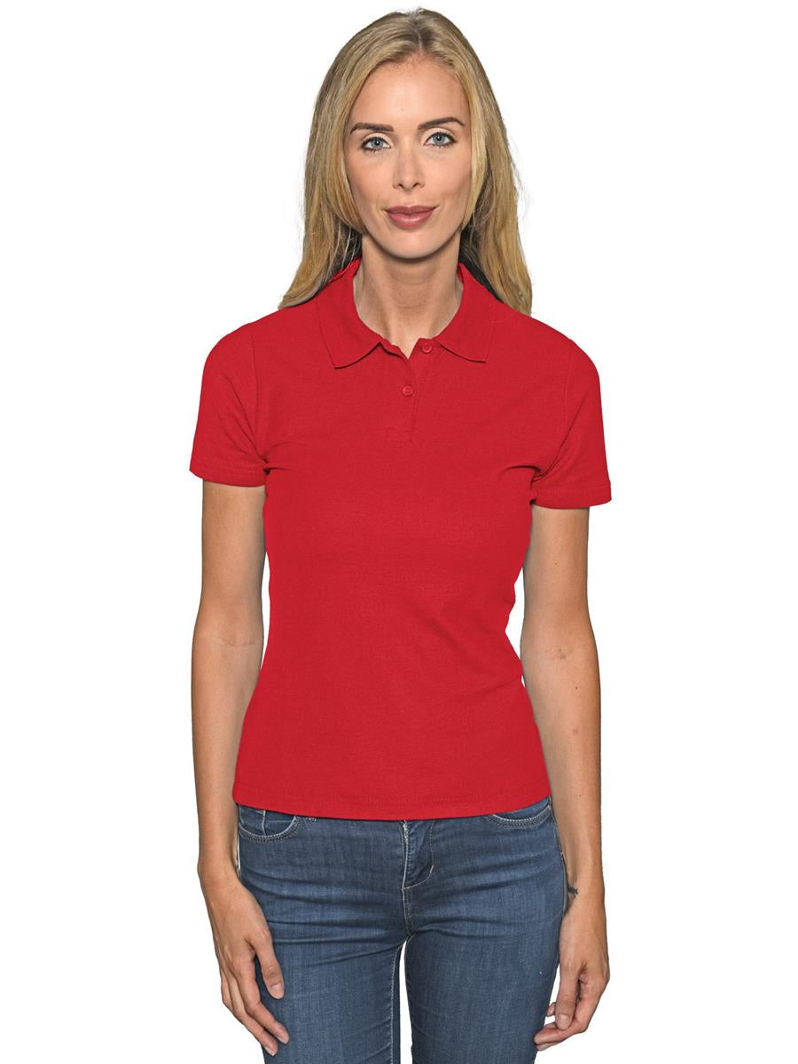 Pique Polo 190gm Ladies — Red