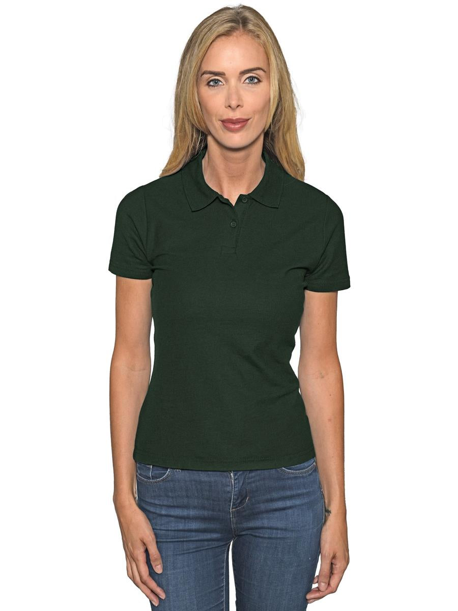 Pique Polo 190gm Ladies — Forest Green
