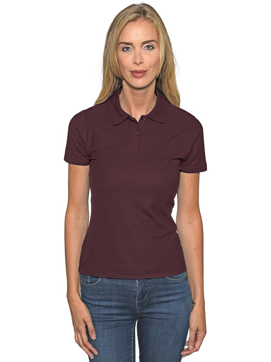 Pique Polo 190gm Ladies — Maroon