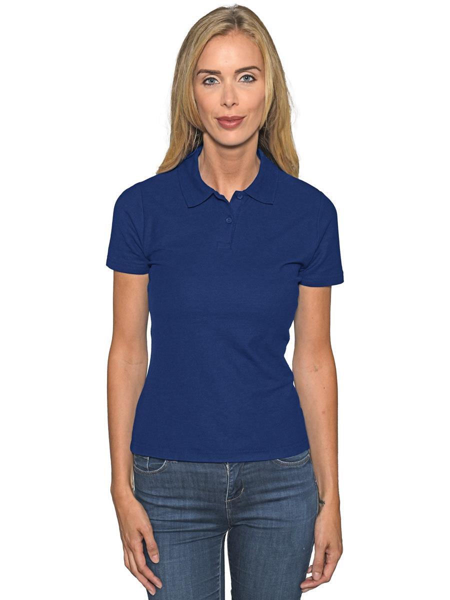Pique Polo 190gm Ladies — Cobalt