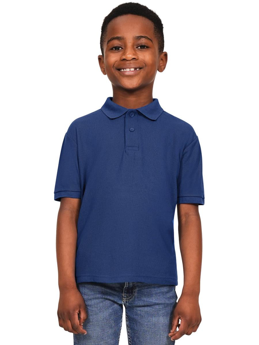 Pique Polo 190gm Kids — Cobalt