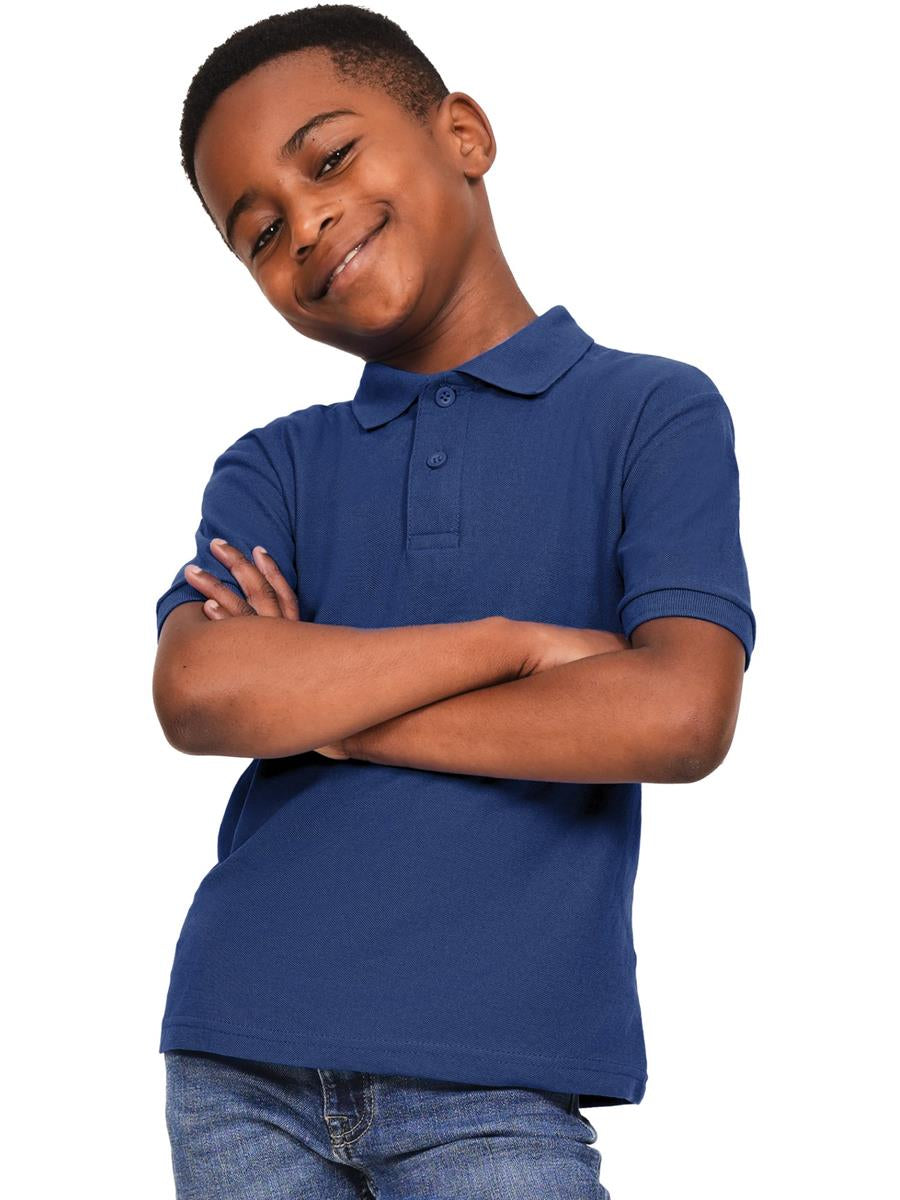 Pique Polo 190gm Kids — Cobalt